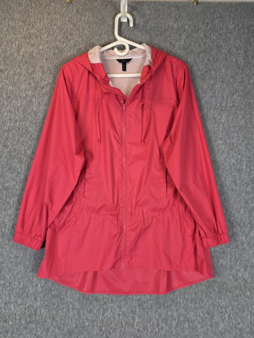 Soma Lightweight Hooded Anorak Jacket Coral Pink Wmn's Lg